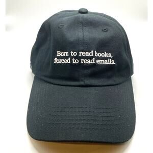 Book of the Month Black Hat NEW-Born to read books, forced to read emails.